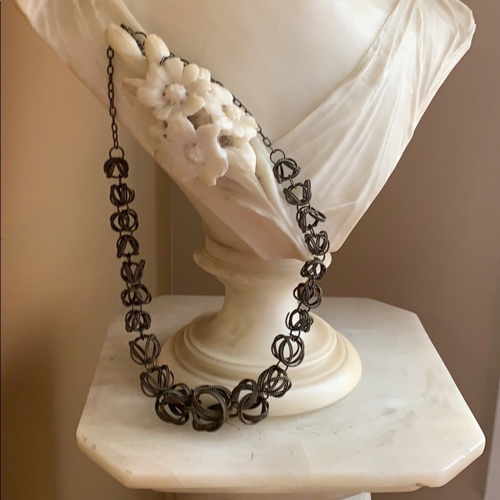 Hand Wrapped bronze Link Necklace